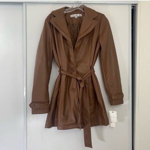NWT! Kenneth Kole Brown Trench Coat